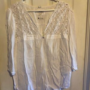 Ladies white cotton blouse